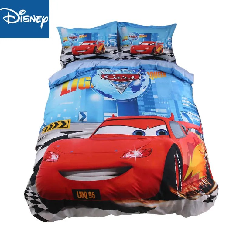 Lightning mcqueen королева, стеганное ватное одеяло, набор постельного белья для детей twin мультфильм пододеяльники 3/4 шт. домашний декор мальчик 3d печатных цене со скидкой