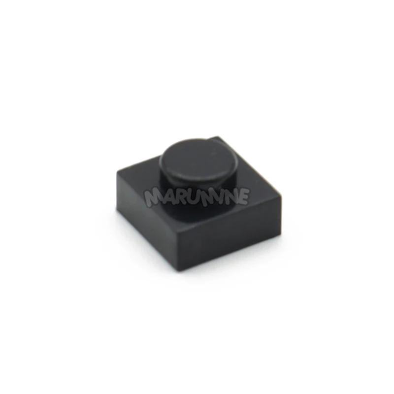 MARUMINE 500 шт. 1x1 кирпичи пластина 3D строительные блоки Пиксели картина детей развивающие обучающие игрушки - Цвет: Черный