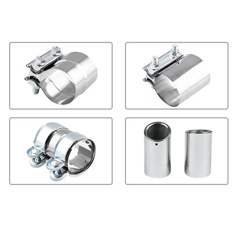 

Stainless Steel Exhaust Muffler Tube Pipe Universal Clamp For Motorcycle Auto