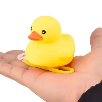 

Broken Duck Bicycle Little Duck Bell Motorcycle Yellow Duck Wearing Helmet With Hard Hat Riding Horn Light
