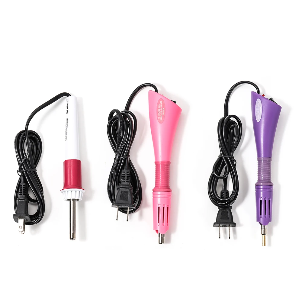 

3 Color Fast Heated Hotfix Rhinestone Applicator Iron-on Wand Heat-fix Tool Gun Mixed Size For Costume Shoes Gem Decoration Tool