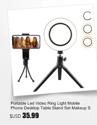 Live Photo Studio Light Set Dimmable светодиодный осветительный прибор для селфи для телефона iPhone Makeup Fill Light