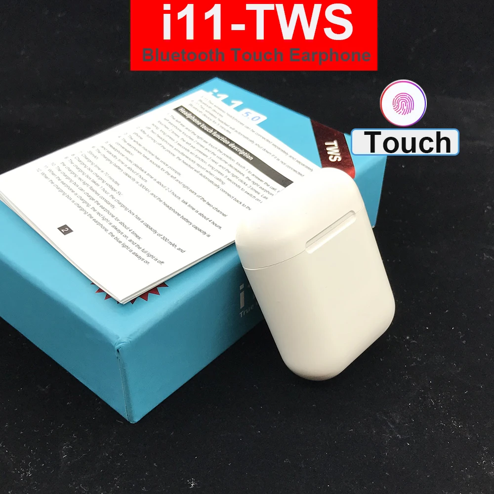 Pop up i11 TWS сенсорное управление беспроводной Bluetooth 5 0 супер стерео бас наушники для