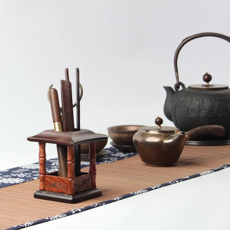 Manufacturers Direct Selling Ebony Liujunzi Tea Clamp Five-Piece Ya Ting Set Kung Fu Tea Set Tea Ceremony Tea Art Decoration