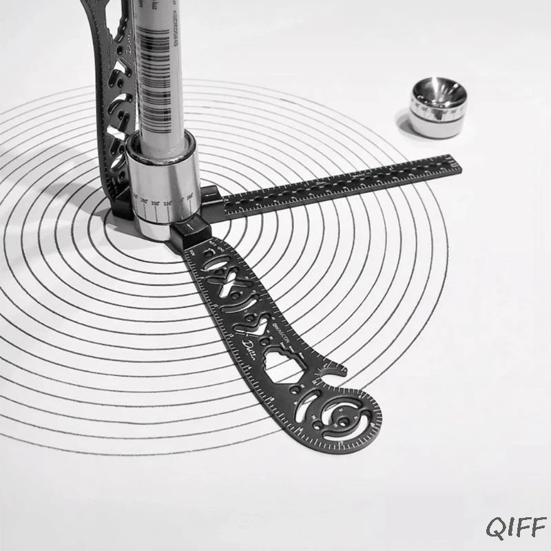 Многофункциональная линейка для рисования магнитный инструмент EDC Мини-открывалка для бутылок в форме гаечного ключа компас транспортир чертежный шаблон