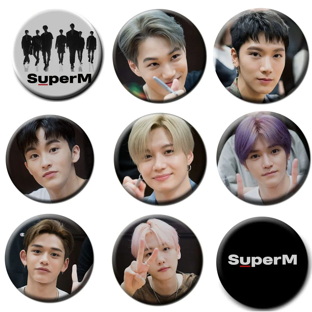 Superm Members Round Badges Lucas Taeyong Brooches Taemin Kai