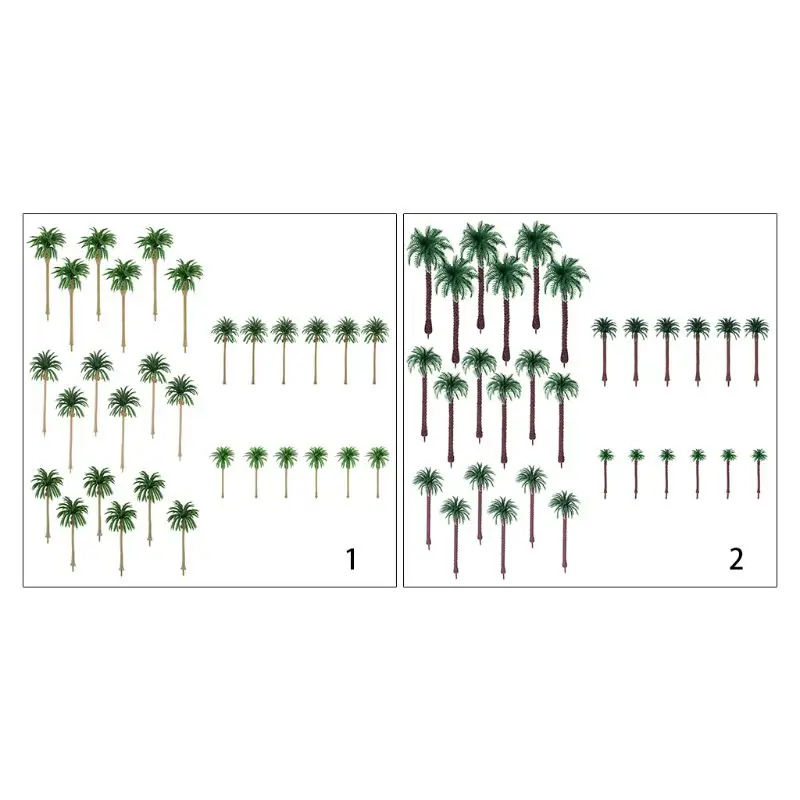 30 шт. искусственные кокосовые пальмы деревья Декорации Модель миниатюрные архитектурные деревья