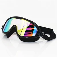 Big frame Professional Swimming Waterproof soft silicone glasses swim Eyewear Anti-Fog UV men women goggles color lens 2