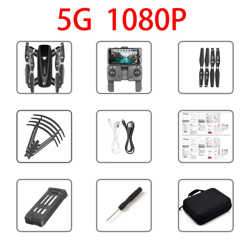 Дрон GPS HD 4k 5G 1080P WiFi FPV Дрон Радиоуправляемый вертолет полет 20 минут Квадрокоптер высота держать Дрон и камеру квадрокоптер с камерой квадракоптер квадрокоптер квадрокоптер с камерой профессиона - Цвет: 5G   1080P