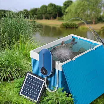 

Silent Solar Powered Charging Water Oxygenator Mini Air Pump Oxygen Air Compressor Aerator Garden Aquarium Plant Fish Tank
