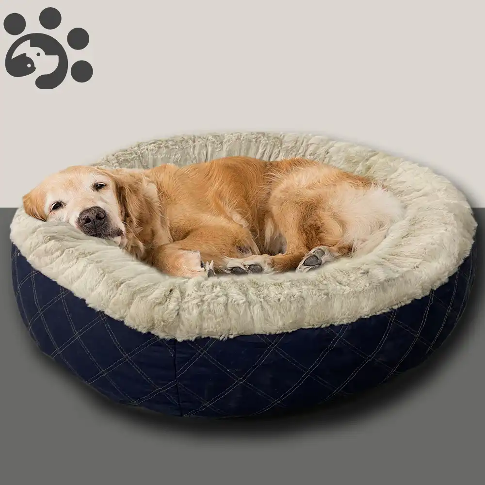 75センチメートル直径ビッグ大型ホット犬のベッド大型犬用のビッグ犬綿ふわふわ犬ベッドソファ鎮静ペット犬のベッド Houses Kennels Pens Aliexpress