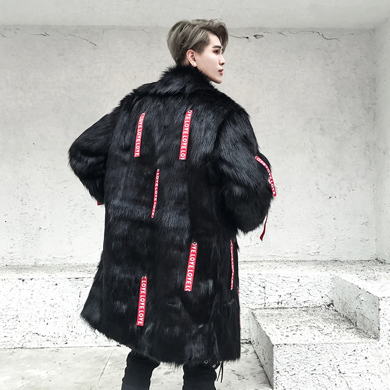 Осень новая Корейская версия оригинальной моды Tide бренд мех Men'sPersonalityRedCloth плюшевый хлопок Толстая теплая ветровка