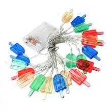 

40 LEDs String Lights Colorful Ice Cream Shape String Light Battery String Night Light for Home Bedroom Living Room Party