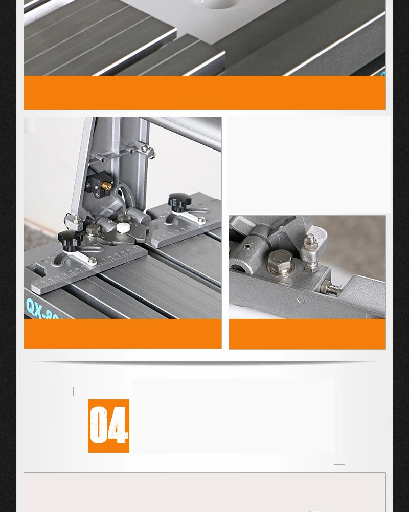 QX-800 45 degree chamfer Multi-function Fully automatic Electric desktop Tile slotting Cutting machine