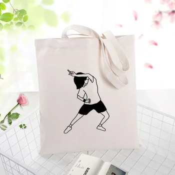 

Tote Bag Shopping Bag Canvas Handbag Text DIY illustration art Daily Use Custom Print Logo Eco Reusable Recycle