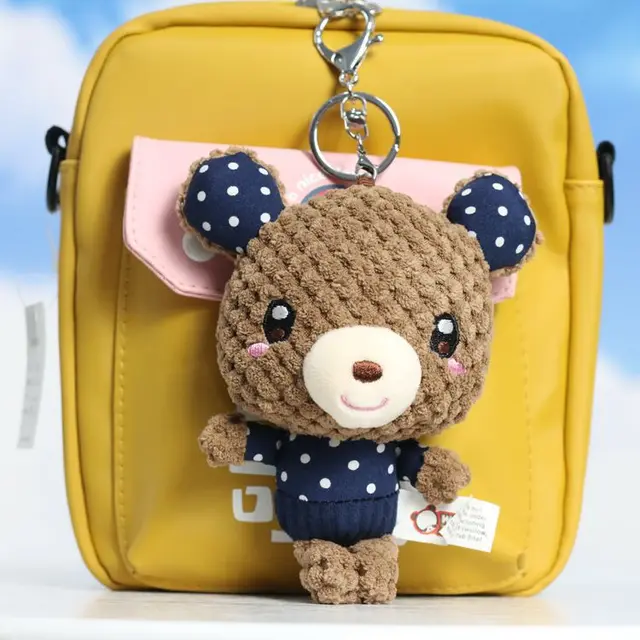 10pcs/lot Plush Keychain Pretty Rabbit Tiger Exquisite Stylish Creative Decorate Soothing Couple Pendant