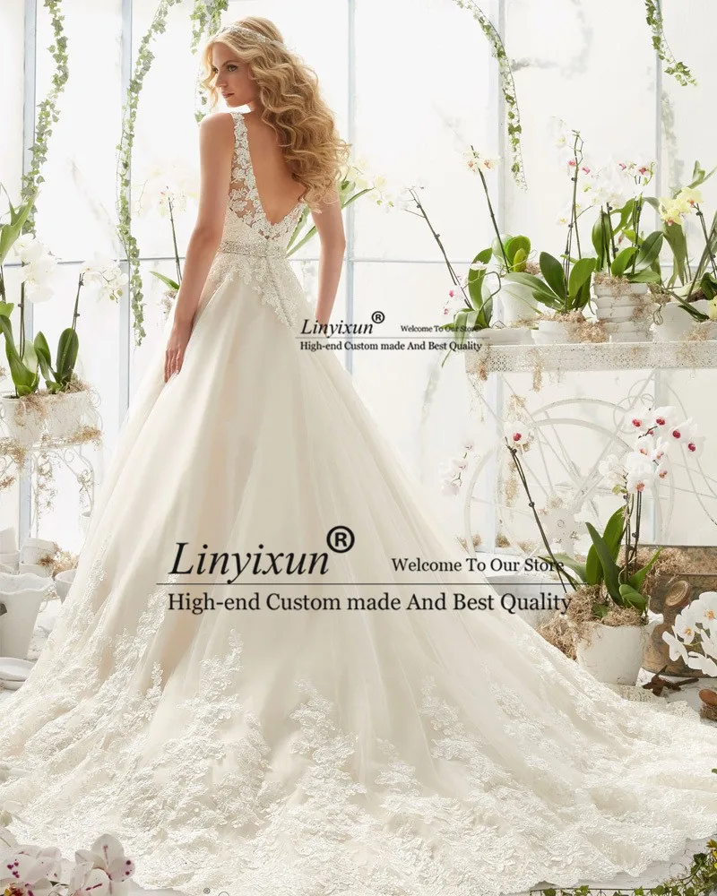 Abiti da sposa/Свадебные платья с рукавами-крылышками; коллекция года; сексуальное кружевное платье с открытой спиной; большие размеры; свадебное платье принцессы; vestidos de Noivas Casamento