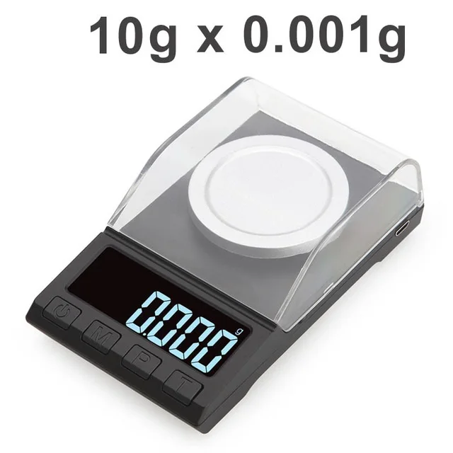 0,001 г высокоточные электронные весы 100 г/50 г/20 г цифровые весы драгоценные камни ювелирные бриллиантовые весы портативные лабораторные весы с точностью в миллиграммах - Цвет: 10g 0.001g