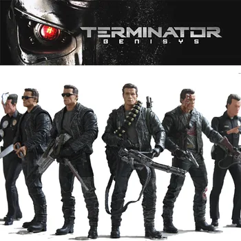 

He's Back The Terminator Judgment Day Genesis Movie T800 T1000 7*Style 18cm Toy PVC Figure Model Gift