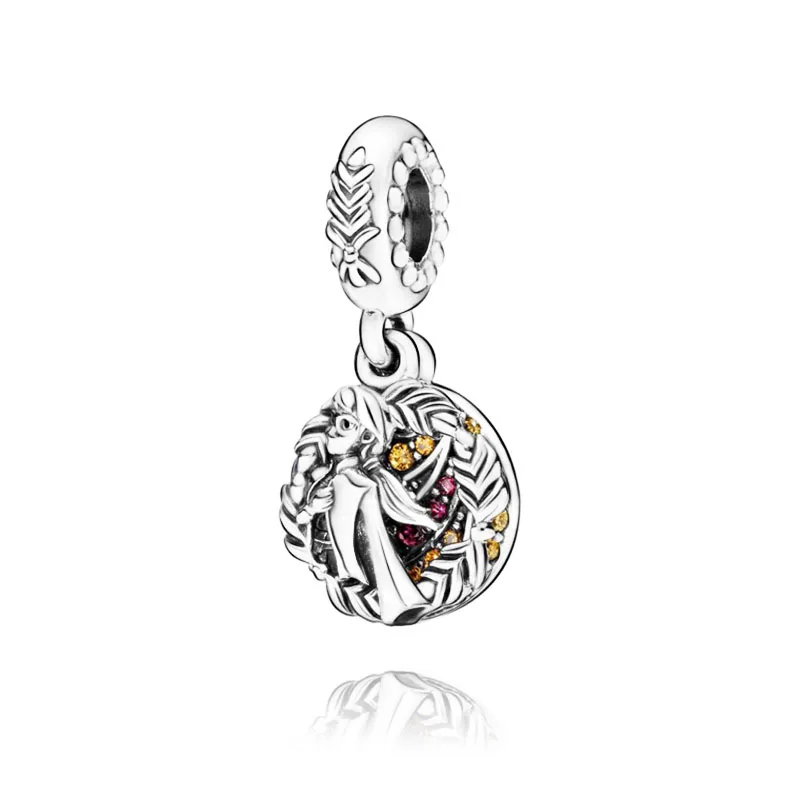 Подходит к оригинальному браслету Pandora DIY ювелирное изделие disney зимняя новая коллекция 925 пробы серебристого цвета Висячие бусины