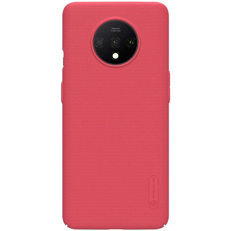Красный Для Oneplus 7T чехол Nillkin Super Frosted Shield Жесткий PC One Plus 7T Ультратонкий чехол-накладка для Oneplus 7T матовый чехол для телефона - Цвет: Красный