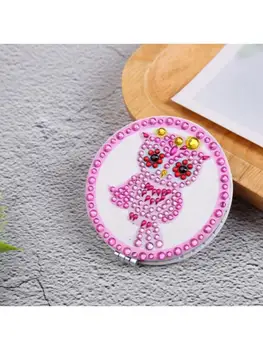 

DIY Special Shaped Diamond Painting Cover Compact Mirror for Purses and Travel K4UA