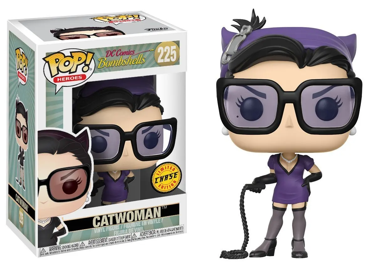 

Exclusive Chase Official Funko pop DC Comics: Bombshells - Catwoman Vinyl Action Figure Collectible Model Toy with Original Box