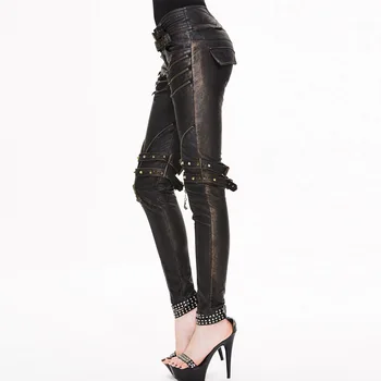 

Devil Fashion Women Gothic Punk Rock Pencil Pants Fashion Women Personality Motocycle Pencil Pants