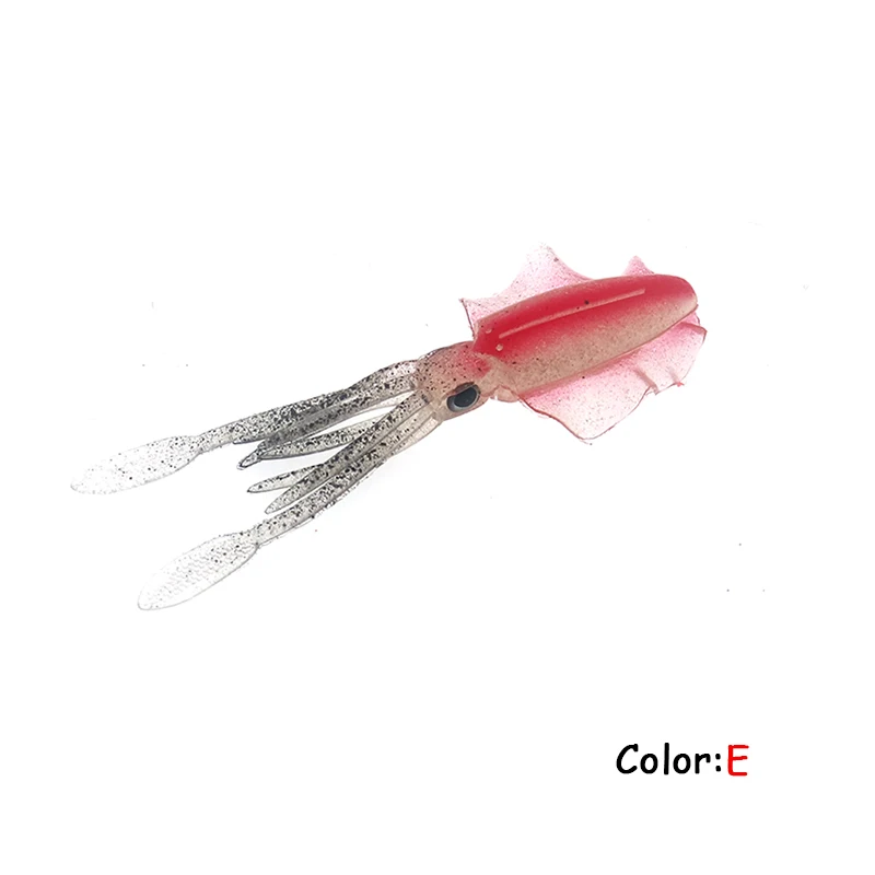 Фиолетовый fishing Soft Lure 7g 10cm UV Luminous squid jigs lure Fishing Lures octopus lure pesca calamar Sea Fishing Wobbler Soft Bait - Цвет: Фиолетовый