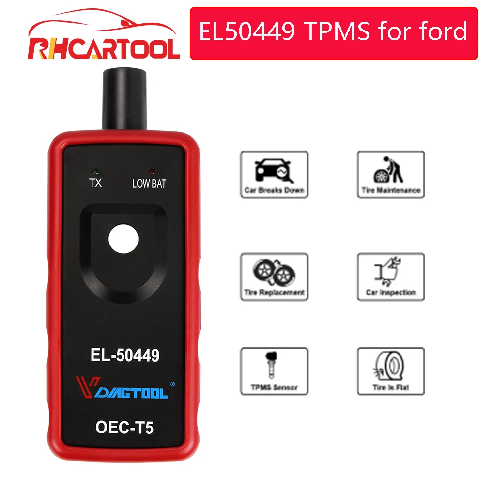 Herramienta de diagnóstico OBD2 para coche, Monitor de presión de neumáticos para automóvil, Sensor EL50449, herramienta de activación TPMS para Ford, still 50449, EL 2015
