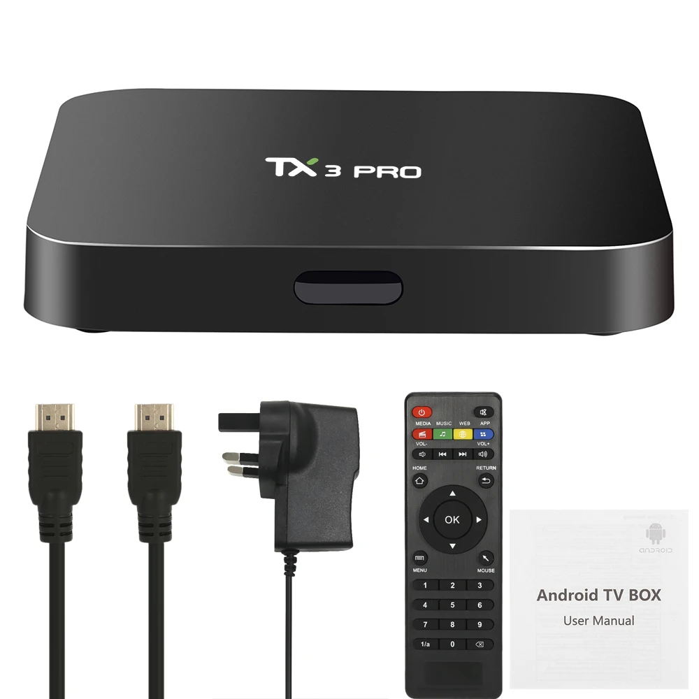 Docooler TX3 PRO tv Box Android 7,1 tv Box Amlogic S905W четырехъядерный 1 ГБ/8 ГБ Android tv Dlna Wi-Fi Смарт медиаплеер приставка