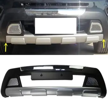 

For Jeep Compass 2014-2016 A Pair Front+Rear Bumper Decorative Trim ABS Plating