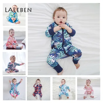 

Laleben Baby Clothes Spring Autumn Long Sleeve Infants Clothes Cotton Floral O-neck Zipper Newborn Boy and Girl Baby Rompers