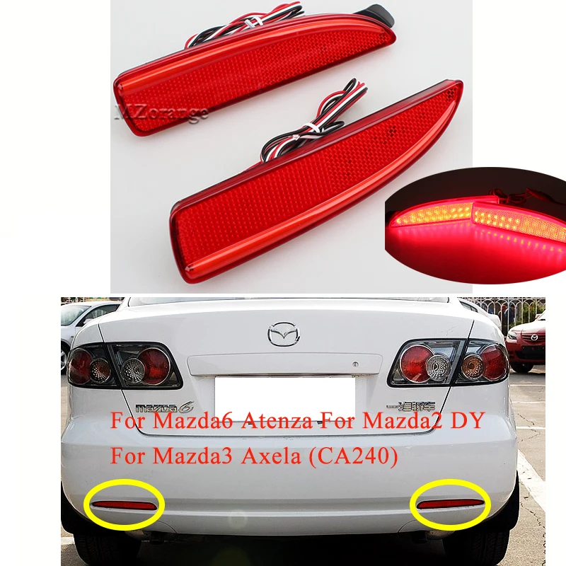 

For Mazda6 Atenza For Mazda2 DY for Mazda3 Axela (CA240) Rear Brake light Warning Light Bumper Reflector Tail Stop Light Fog