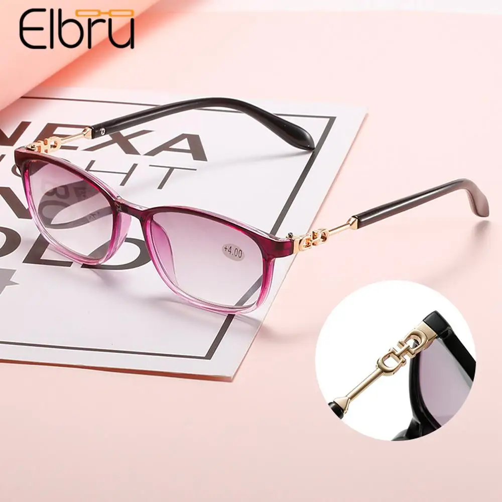 

Elbru Retro Reading Glasses Women&Men Anti-glare Presbyopic Eyeglasses Female Hyperopia Spectacles Diopters +1+1.5+2+2.5+3+3.5+4