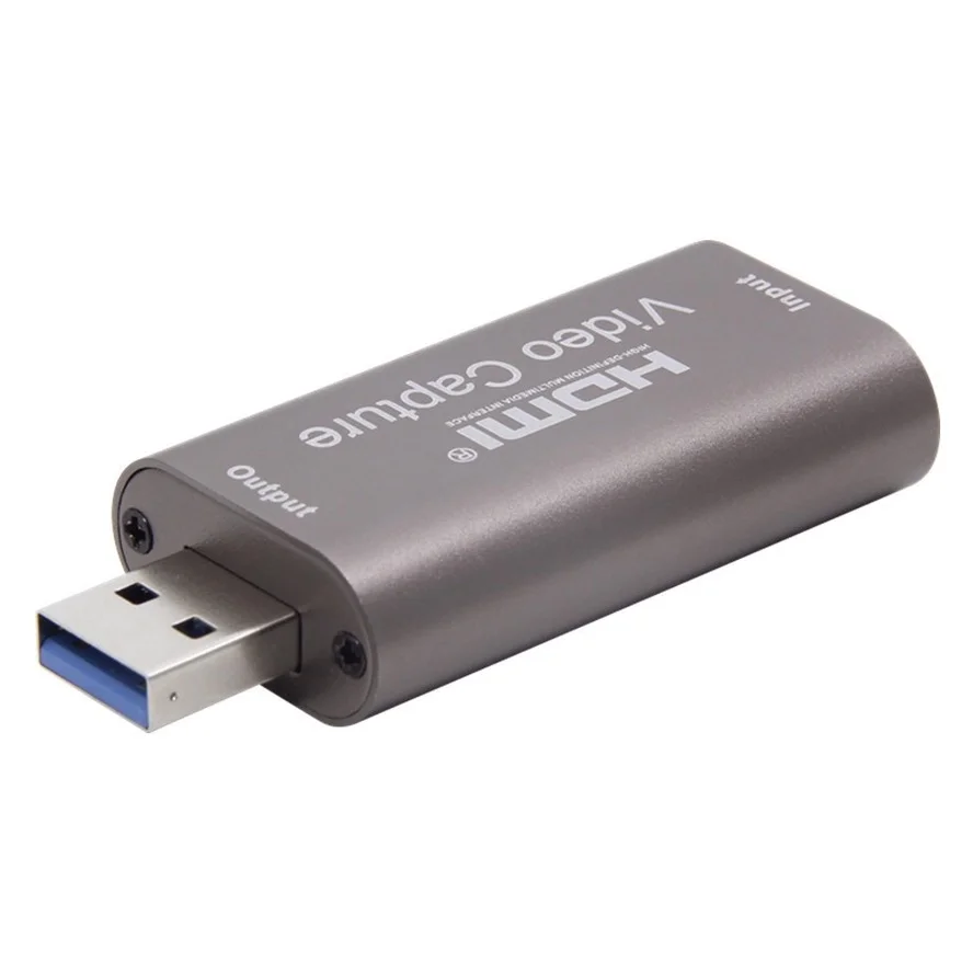 Video Capture Adapter USB 3.0 4K 60Hz HDMI-compatible Video Grabber Record Box For PS4 Game DVD Camcorder Camera Recording Live
