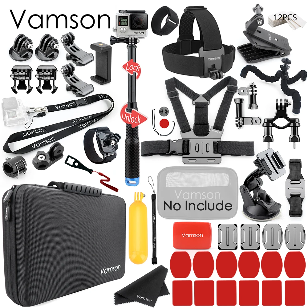 Vamson для Gopro Hero 7 Black/6/5/4 для DJI OSMO экшн Камера аксессуары для xiaomi yi 4k водонепроницаемый чехол VS87 - Цвет: VS87A
