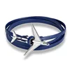 Airplane Anchor Bracelet charm Rope leather Bracelets 9