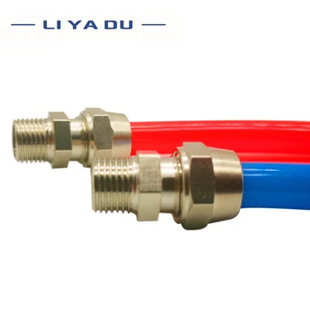 

10pcs PC6 8 10 12-01/02/03/04 trachea Quick screw connector copper pneumatic components Fast twist joint PC 8 10mm Tube 1/8 1/4