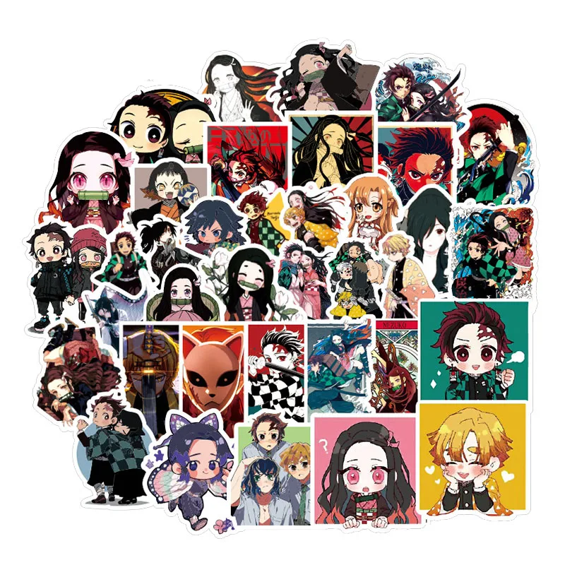 50 шт. Demon Slayer Kimetsu no Yaiba мультфильм Пастер аниме наклейки Скрапбукинг Сделай Сам