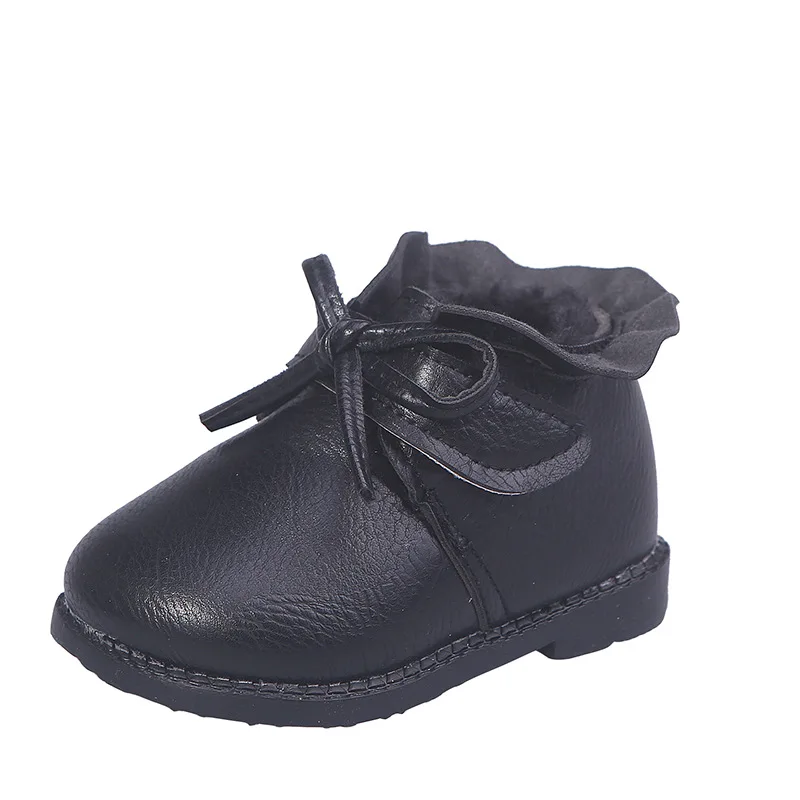 Winter Baby Girls Snow Boots Warm Children Plush Boots Non-slip Kids Boots Infant Cotton Shoes Children's Little Princess B493