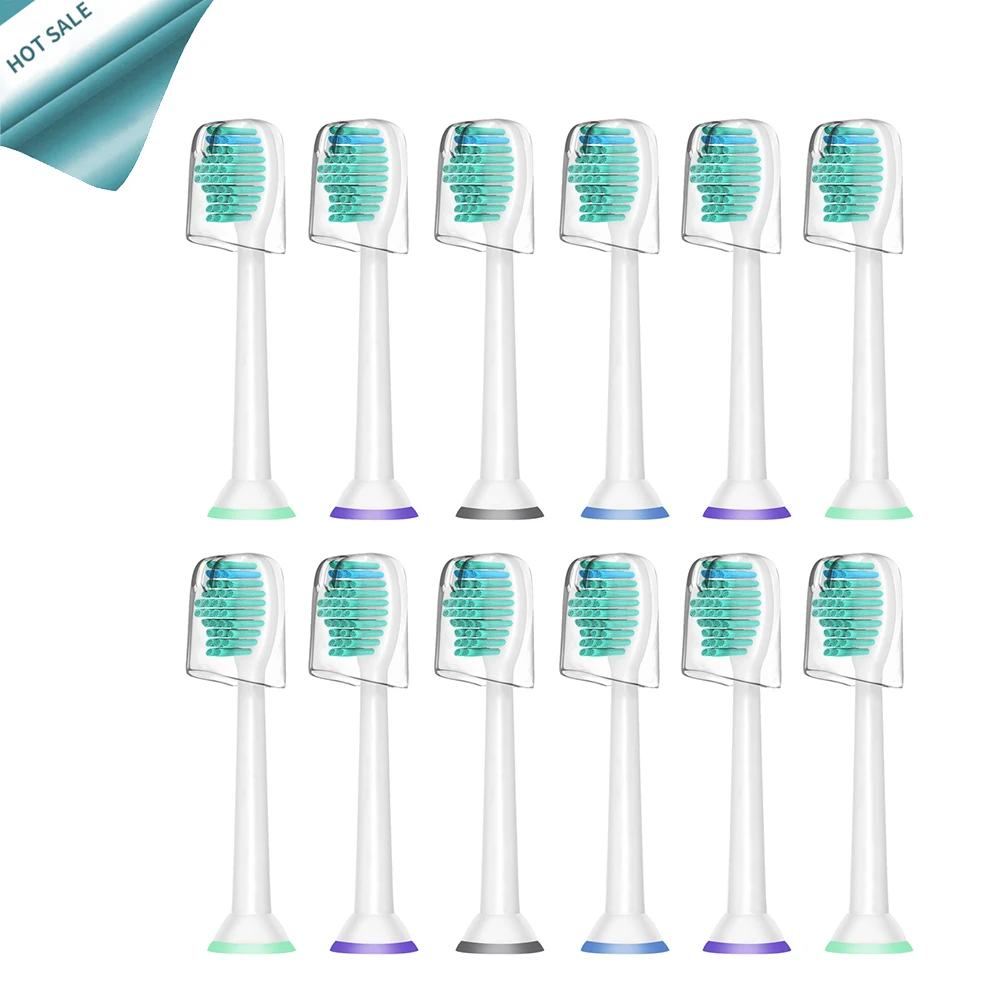 

12pcs/lot Replacement Toothbrush Heads with cap for Philips Sonicare HX6530 HX9340 HX6930 HX6710 HX9140 HX6921HX6711 HX6730