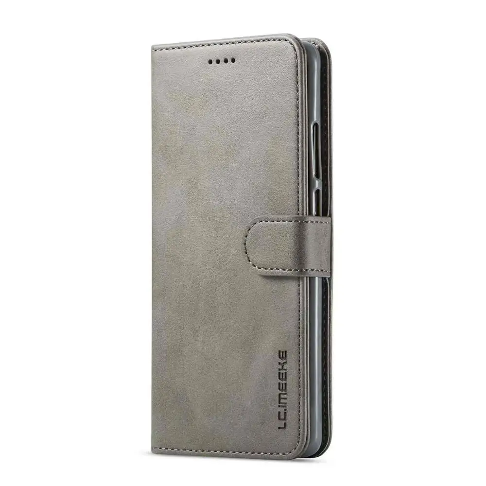 Leather Flip Case For Xiaomi Redmi Note 8 Case Holder Stand Wallet Flip funda redmi Note 8 Pro Back Cover Case - Цвет: Grey