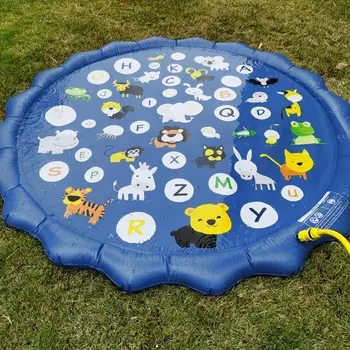 

Play 170cm PVC Lawn Games Pad Garden Inflatable Spray Water Cushion Play Water Mat Swiming Pool Family Game Pat Summer