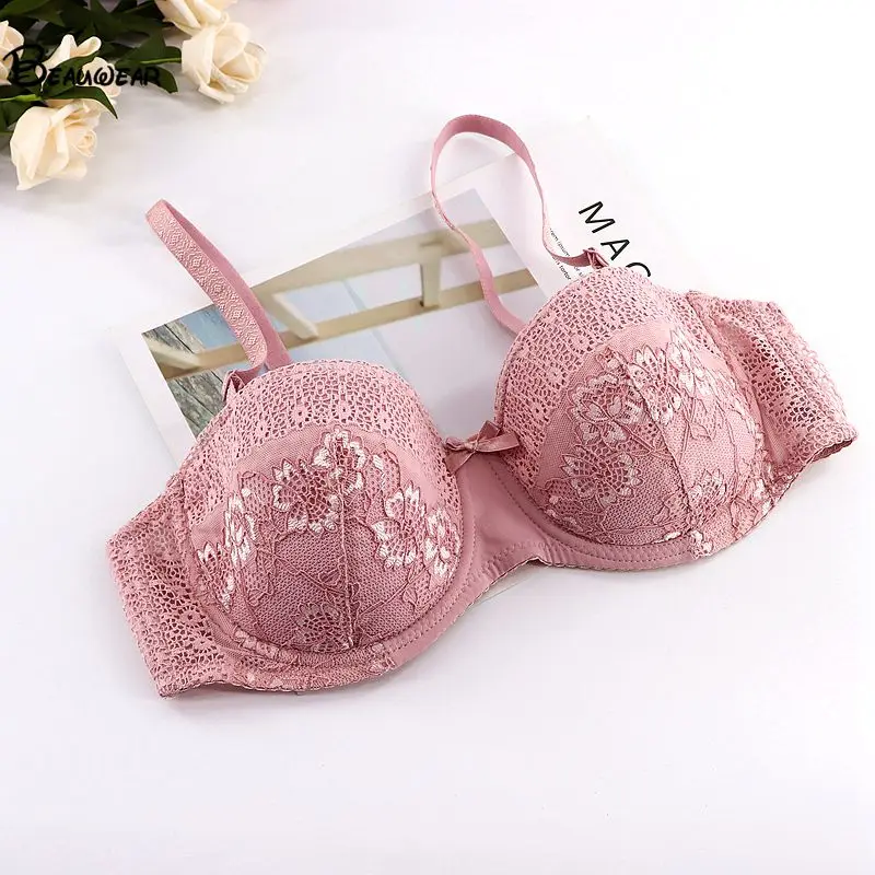 Beauwear, кружевной светильник, пуш-ап, бюстгальтер, сексуальный, для женщин, трансформер, на бретелях, без бретелек, на косточках, тонкая чашка, цветочный бюстгальтер, 36C 38C 40C