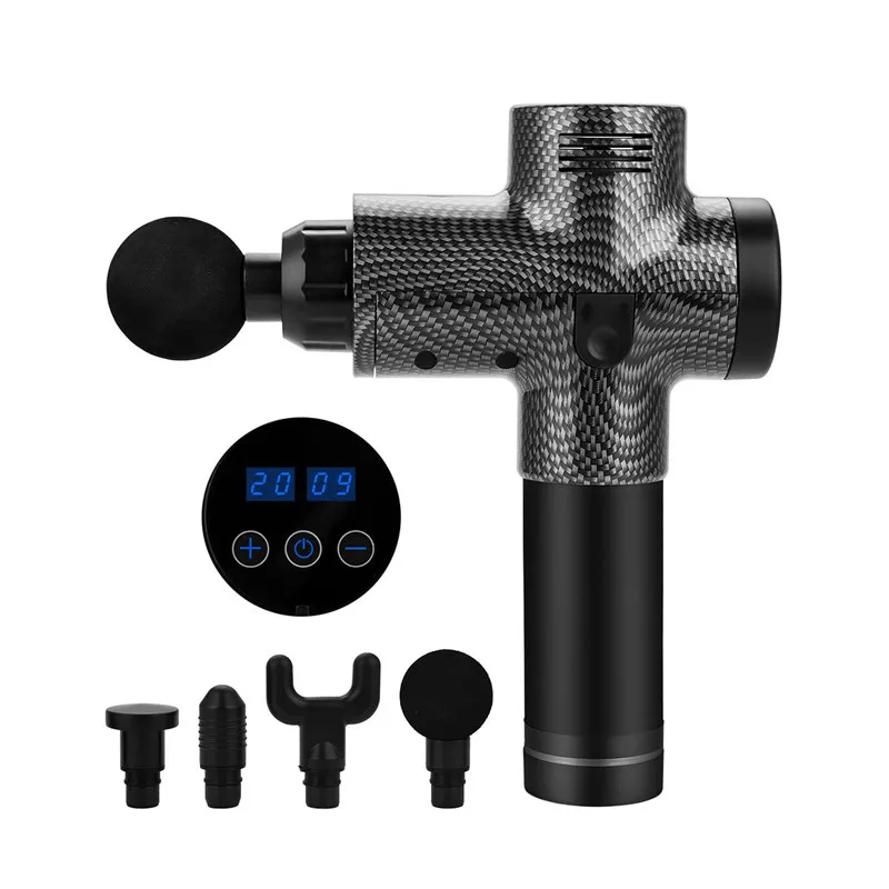 

Electric Therapy Massage Gun Deep Tissue Massager Body 20Gears Exercising Muscle Massager Pain Relieve Vibration Cordless 4 Head