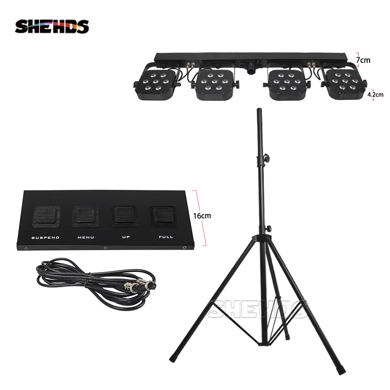 SHEHDS 7x10 Вт RGBW 4в1 Led Par KitsWith светильник стенд DJ диско светильник ing оборудования DMX контроллер для бара банкеты свадьбы KTV