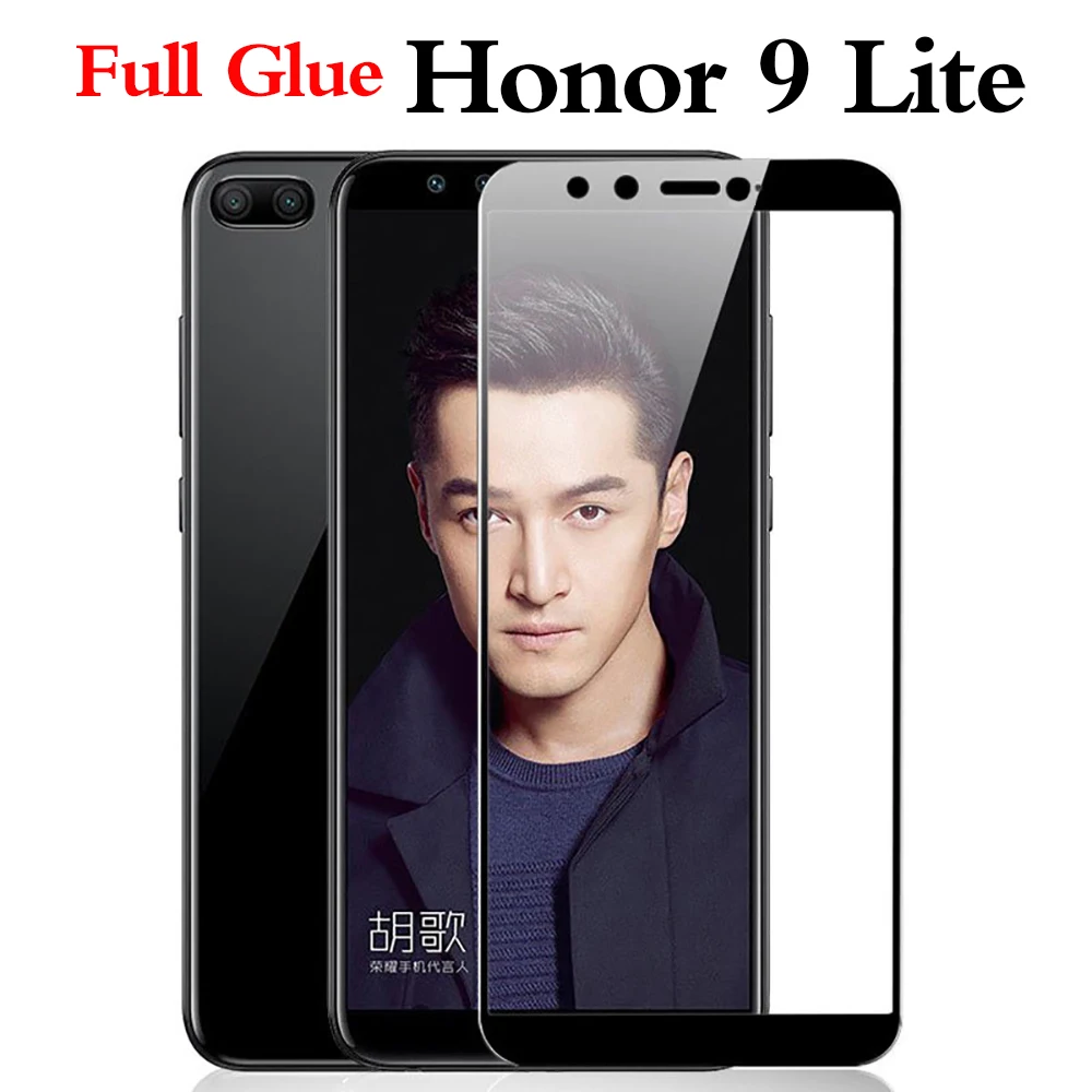 5D полный клей на honor 9 lite Закаленное стекло протектор экрана onor honer светильник