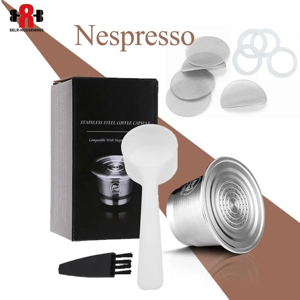 ICafilas многоразовые Nespresso кофейные капсулы из нержавеющей стали пустые фильтры для