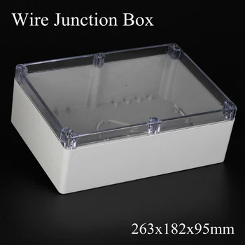 

263x182x95mm ABS IP65 Waterproof Plastic Wire Junction Box Clear Distribution Enclosure Project Case Electronic Transparent